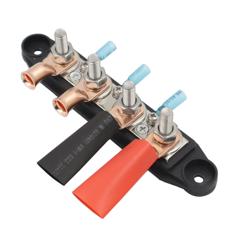 Black M8 Stud RV Ship High Current Power Distribution Terminal Block with Accessories