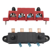 Black M10 Stud RV Ship High Current Power Distribution Terminal Block with Accessories