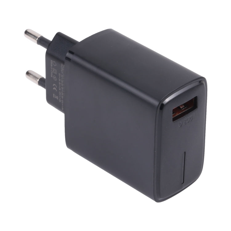 LZ-1130 QC 3.0 USB Charger, Plug Type:EU Plug(Black)