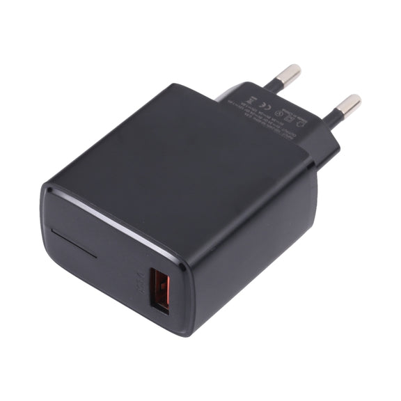 LZ-1130 QC 3.0 USB Charger, Plug Type:EU Plug(Black)