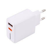 LZ-1130 PD 20W Type-C+QC 3.0 USB Fast Charger, Plug Type:EU Plug(White)