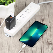 LZ-1130 PD 20W Type-C+QC 3.0 USB Fast Charger, Plug Type:US Plug(Black)