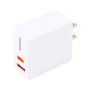 LZ-1130 PD 20W Type-C+QC 3.0 USB Fast Charger, Plug Type:US Plug(White)