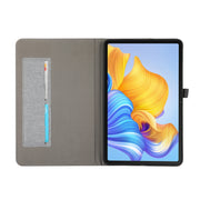 For Honor Pad 8 Fabric PU + TPU Flip Tablet Leather Case(Grey)