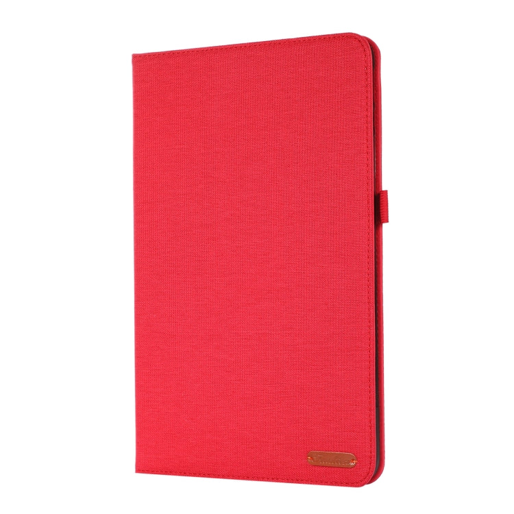For Honor Pad 8 Fabric PU + TPU Flip Tablet Leather Case(Red)