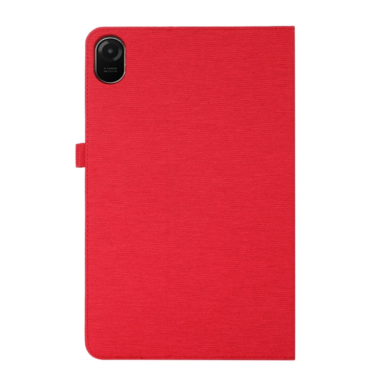 For Honor Pad 8 Fabric PU + TPU Flip Tablet Leather Case(Red)