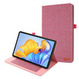 For Honor Pad 8 Fabric PU + TPU Flip Tablet Leather Case(Rose Red) - Honor by PMC TechLife | Online Shopping South Africa | PMC TechLife | Buy Now Pay Later Mobicred