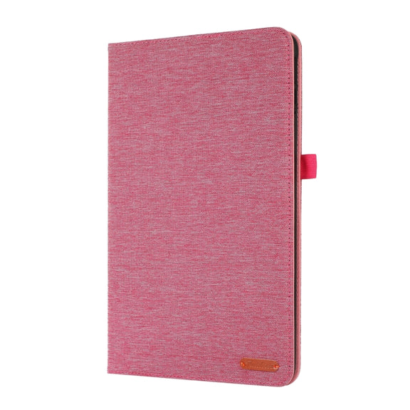 For Honor Pad 8 Fabric PU + TPU Flip Tablet Leather Case(Rose Red)