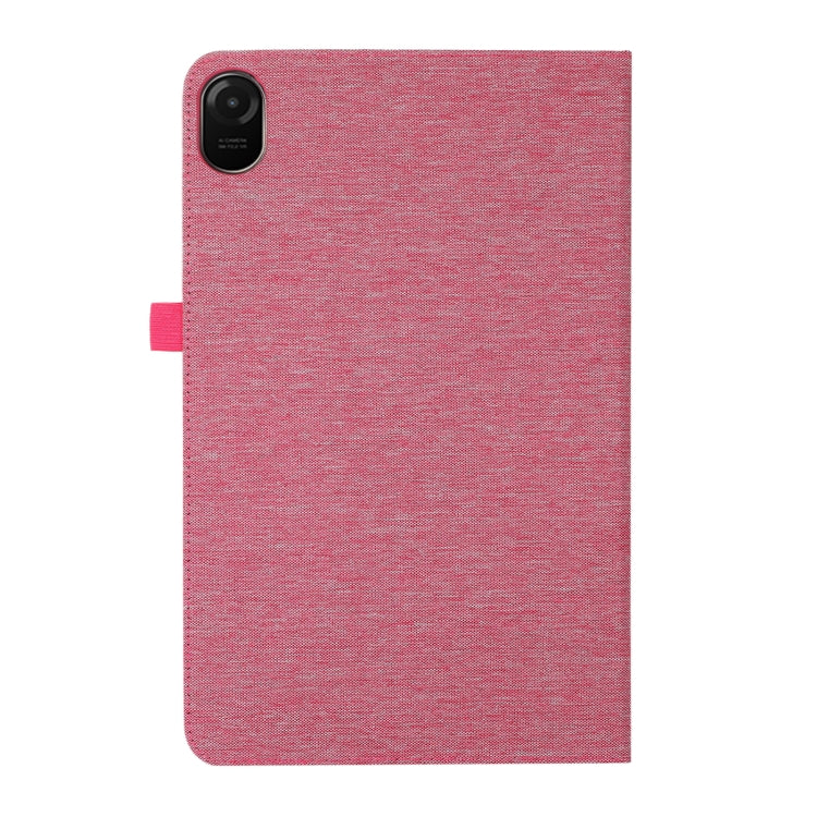 For Honor Pad 8 Fabric PU + TPU Flip Tablet Leather Case(Rose Red)