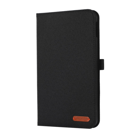 For Nokia T10 Fabric PU + TPU Flip Tablet Leather Case(Black)