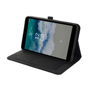 For Nokia T10 Fabric PU + TPU Flip Tablet Leather Case(Black)