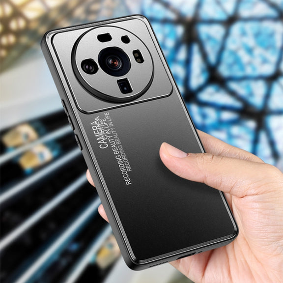 For Xiaomi 12 Pro/12S Pro Light and Shadow Series Frosted Metal Phone Case(Black)