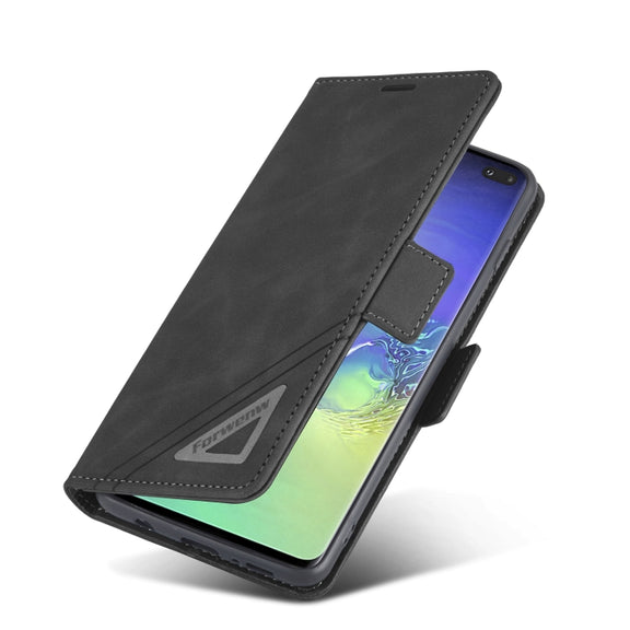 For Samsung Galaxy S10e Forwenw Dual-side Buckle Leather Phone Case(Black)