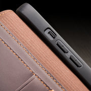 For iPhone 14 Pro QIALINO Business Horizontal Flip PU Phone Case(Black)
