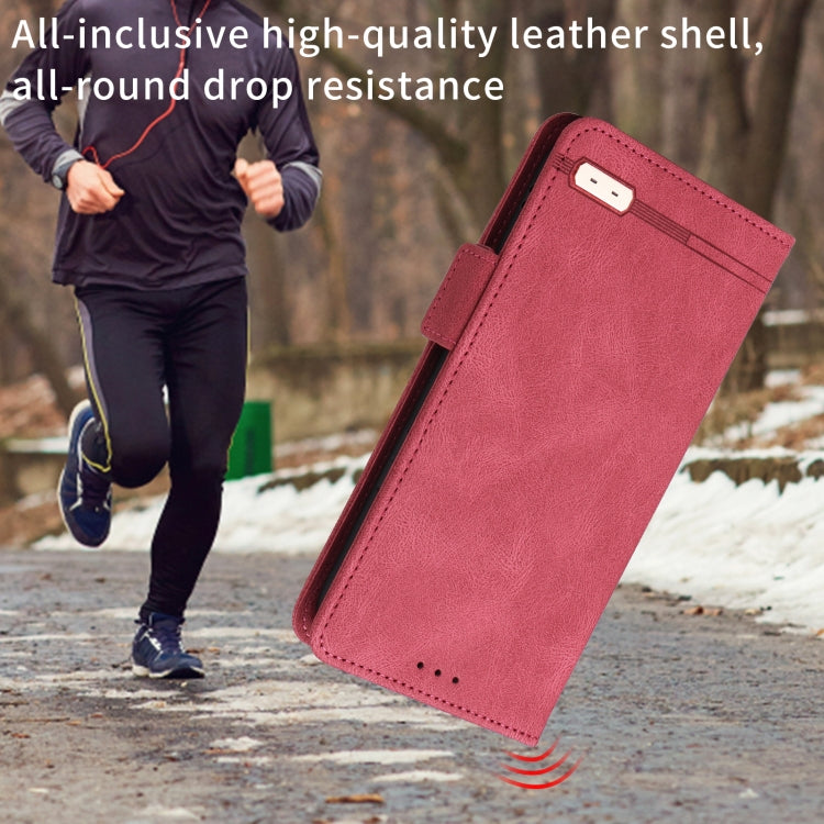 For Asus Zenfone 9 Magnetic Clasp Flip Leather Phone Case(Red)