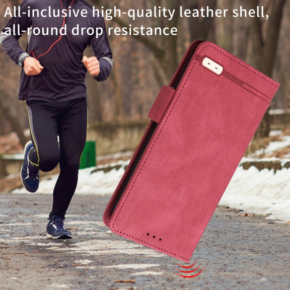 For Asus Zenfone 9 Magnetic Clasp Flip Leather Phone Case(Red)