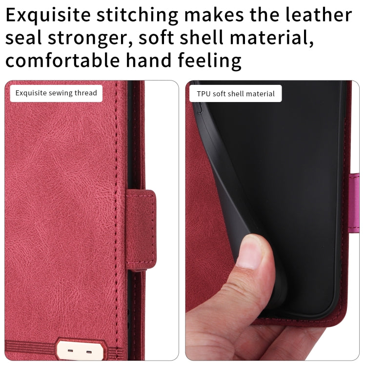 For Asus Zenfone 9 Magnetic Clasp Flip Leather Phone Case(Red)