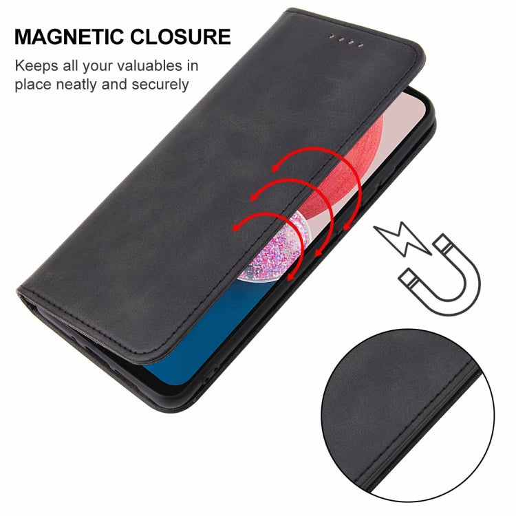 For Samsung Galaxy A13 4G Magnetic Closure Leather Phone Case(Black)