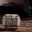 J01 Mesh Snakeskin Headphone Case For AirPods Pro(Black) - For AirPods Pro by PMc TechLife | Online Shopping South Africa | PMc TechLife | Buy Now Pay Later Mobicred