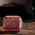 J01 Mesh Snakeskin Headphone Case For AirPods Pro(Red) - For AirPods Pro by PMc TechLife | Online Shopping South Africa | PMc TechLife | Buy Now Pay Later Mobicred