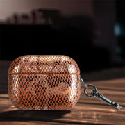 J01 Mesh Snakeskin Headphone Case For AirPods 3(Orange)