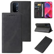 For OPPO A74 5G Magnetic Closure Leather Phone Case(Black) - OPPO Cases by PMC TechLife | Online Shopping South Africa | PMC TechLife | Buy Now Pay Later Mobicred