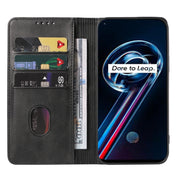 For Realme 9 Pro+ Magnetic Closure Leather Phone Case(Black)