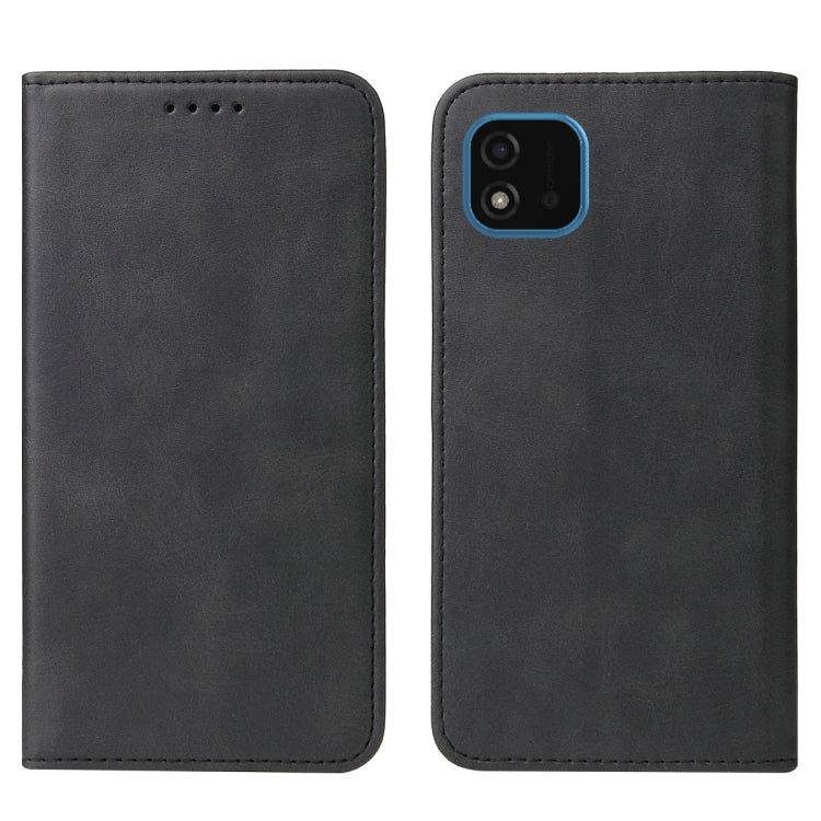 For Realme C11 2021 Magnetic Closure Leather Phone Case(Black)