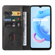 For Realme C11 2021 Magnetic Closure Leather Phone Case(Black)