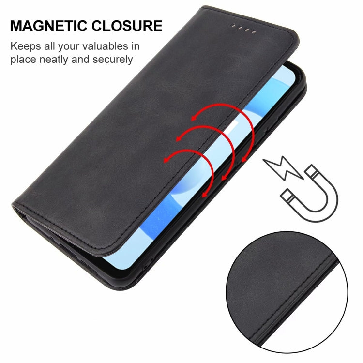 For Realme C11 2021 Magnetic Closure Leather Phone Case(Black)