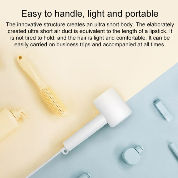 Original Xiaomi Mijia H300 Negative Ion Quick Drying Electric Hair Dryer, US Plug(White)