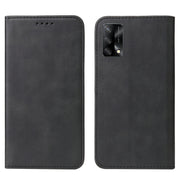For OPPO A74 4G Magnetic Closure Leather Phone Case(Black)