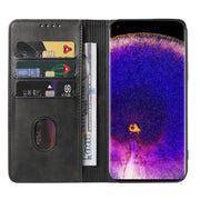 For OPPO Find X5 Pro Magnetic Closure Leather Phone Case(Black)