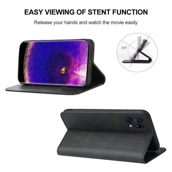 For OPPO Find X5 Pro Magnetic Closure Leather Phone Case(Black)