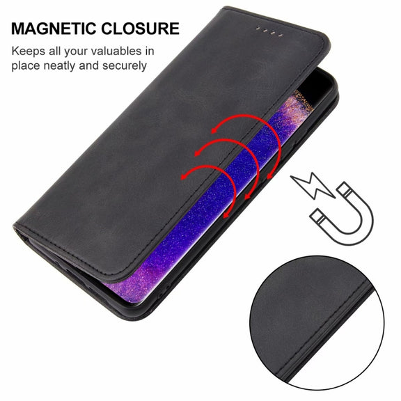 For OPPO Find X5 Pro Magnetic Closure Leather Phone Case(Black)