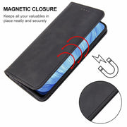 For Realme 7 5G Magnetic Closure Leather Phone Case(Black)