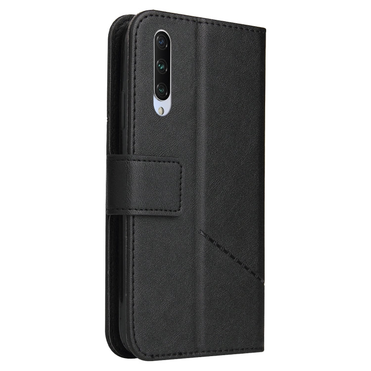 For Xiaomi Mi A3 GQUTROBE Right Angle Leather Phone Case(Black)