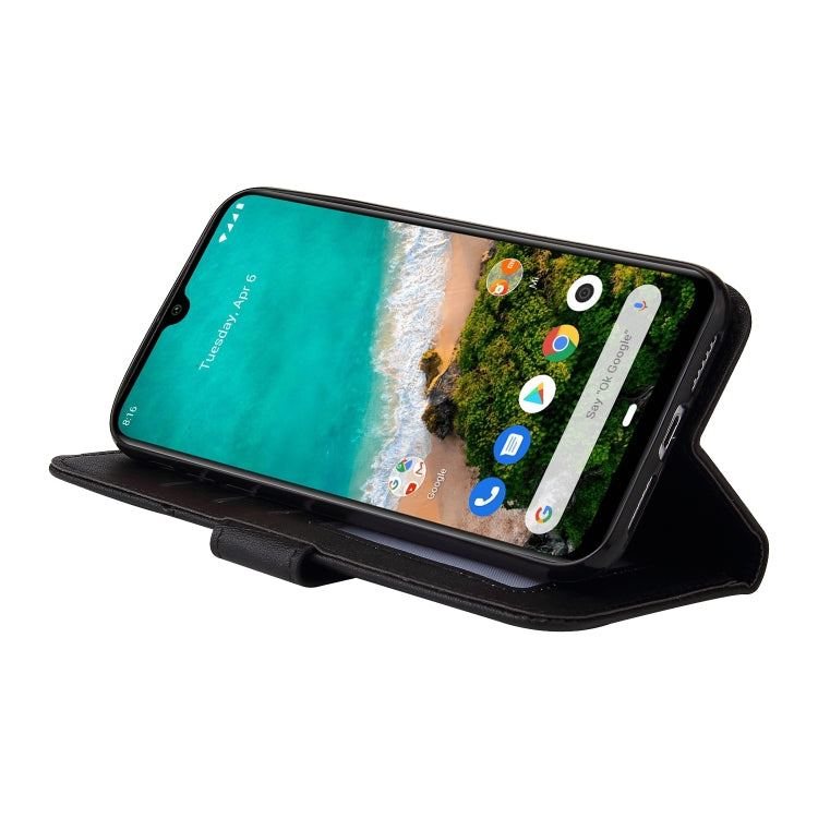 For Xiaomi Mi A3 GQUTROBE Right Angle Leather Phone Case(Black)