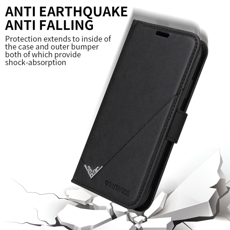 For Xiaomi Mi A3 GQUTROBE Right Angle Leather Phone Case(Black)