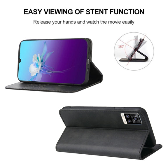 For vivo V20 2021 Magnetic Closure Leather Phone Case(Black)