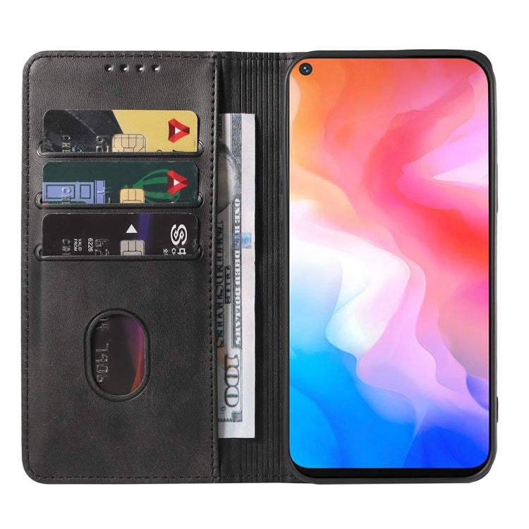 For vivo Y30 Magnetic Closure Leather Phone Case(Black)