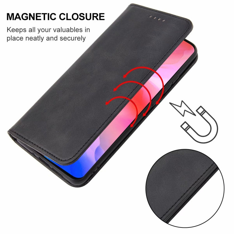 For vivo Y30 Magnetic Closure Leather Phone Case(Black)