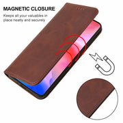 For vivo Y30 Magnetic Closure Leather Phone Case(Brown)