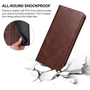 For vivo Y30 Magnetic Closure Leather Phone Case(Brown)