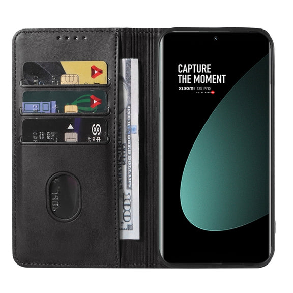 For Xiaomi 12S Pro Magnetic Closure Leather Phone Case(Black)