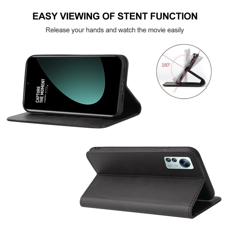 For Xiaomi 12S Pro Magnetic Closure Leather Phone Case(Black)
