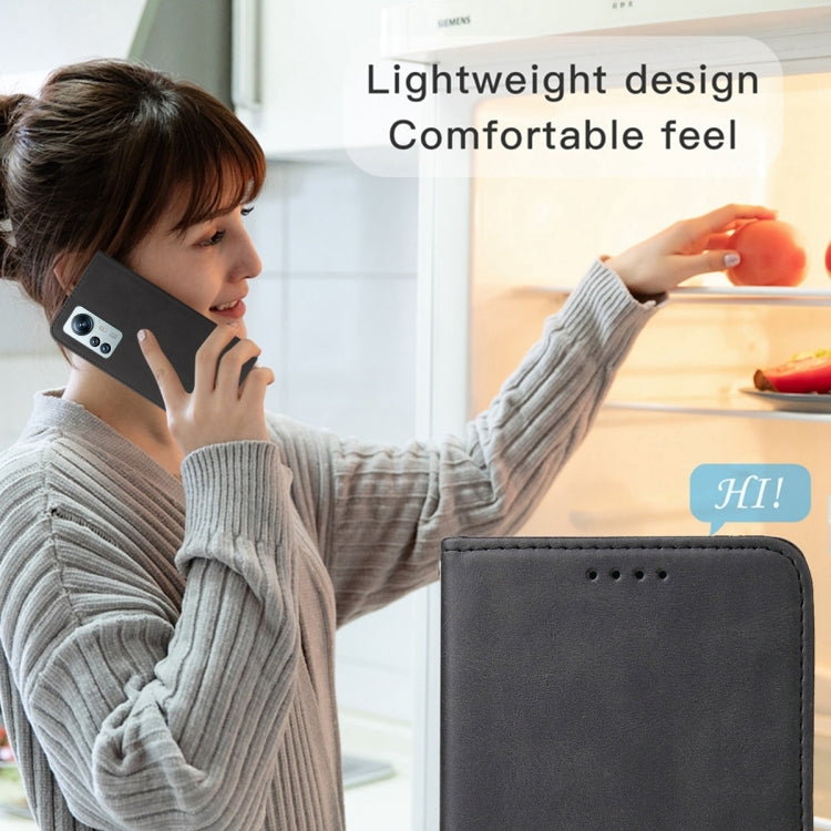 For Xiaomi 12S Pro Magnetic Closure Leather Phone Case(Black)