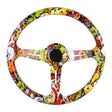 35cm Car Racing Graffiti ABS Steering Wheel(Style 3) - Steering Wheel Accessories by PMC TechLife | Online Shopping South Africa | PMC TechLife | Buy Now Pay Later Mobicred