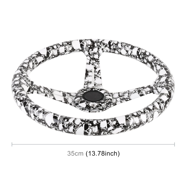 35cm Car Racing Graffiti ABS Steering Wheel(Style 4)