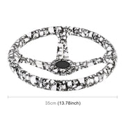 35cm Car Racing Graffiti ABS Steering Wheel(Style 4)